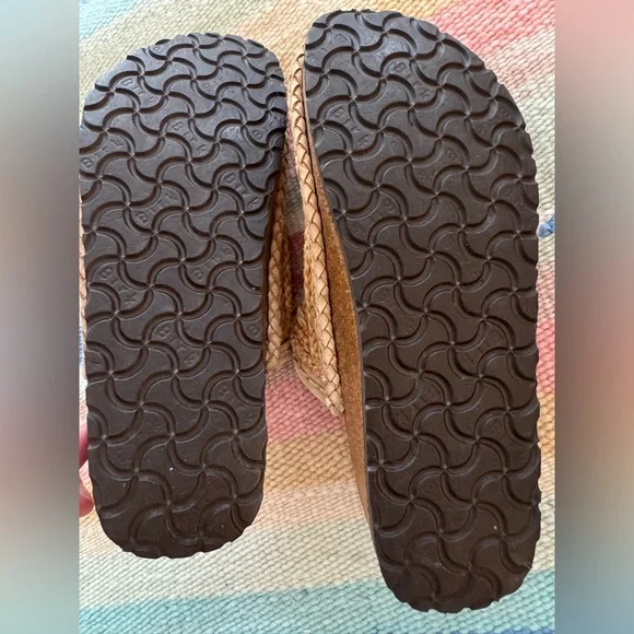 rare Birkenstock Betula Kenia woven slip-on clogs 39 8 raffia - Picture 5 of 5
